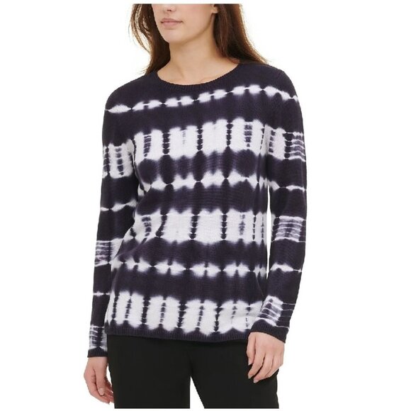 Calvin Klein Tie-Dye Cotton Sweater - Picture 1 of 6